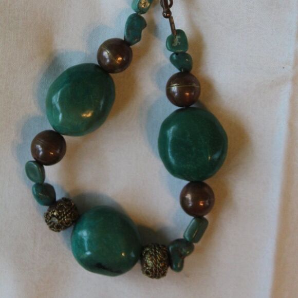 Natural Turquoise and Copper 8" Bracelet NWOT - Picture 2 of 7